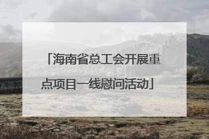海南省总工会开展重点项目一线慰问活动
