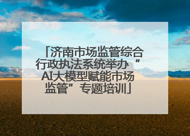 济南市场监管综合行政执法系统举办“AI大模型赋能市场监管”专题培训
