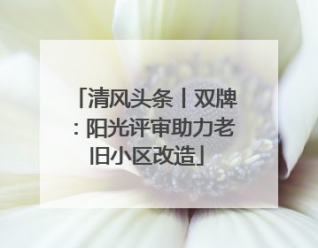 清风头条丨双牌：阳光评审助力老旧小区改造