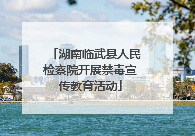 湖南临武县人民检察院开展禁毒宣传教育活动