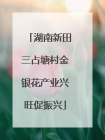湖南新田三占塘村金银花产业兴旺促振兴