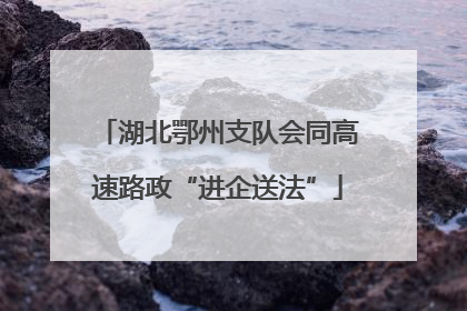 湖北鄂州支队会同高速路政“进企送法”
