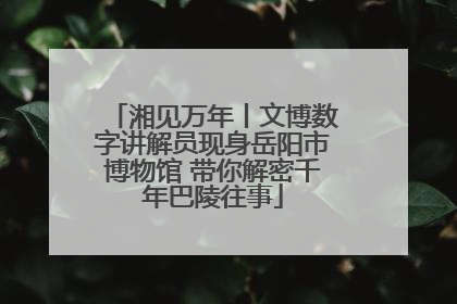湘见万年丨文博数字讲解员现身岳阳市博物馆 带你解密千年巴陵往事