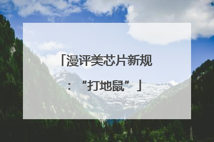 漫评美芯片新规：“打地鼠”