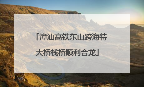 漳汕高铁东山跨海特大桥栈桥顺利合龙