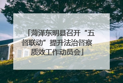 菏泽东明县召开“五督联动”提升法治督察质效工作动员会