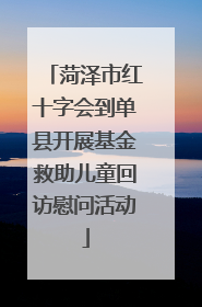 菏泽市红十字会到单县开展基金救助儿童回访慰问活动