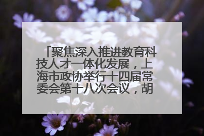 聚焦深入推进教育科技人才一体化发展，上海市政协举行十四届常委会第十八次会议，胡文容出席并讲话
