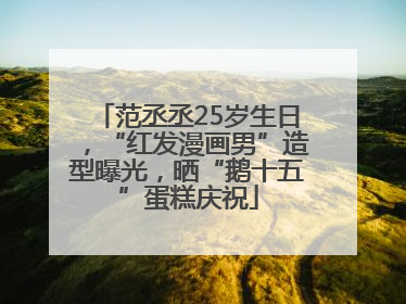 范丞丞25岁生日，“红发漫画男”造型曝光，晒“鹅十五”蛋糕庆祝