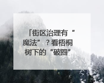 街区治理有“魔法”？看梧桐树下的“破圈”实践｜我在街区当书记