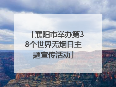 襄阳市举办第38个世界无烟日主题宣传活动