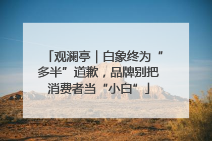 观澜亭｜白象终为“多半”道歉，品牌别把消费者当“小白”