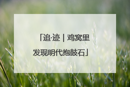 追·迹｜鸡窝里发现明代抱鼓石