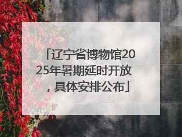 辽宁省博物馆2025年暑期延时开放，具体安排公布