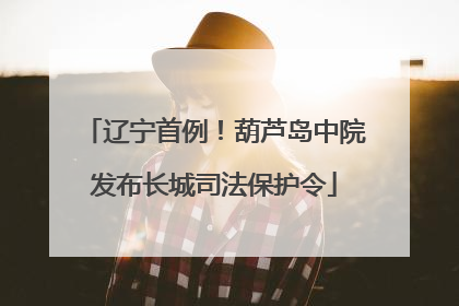 辽宁首例！葫芦岛中院发布长城司法保护令