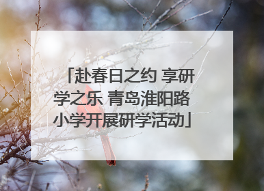 赴春日之约 享研学之乐 青岛淮阳路小学开展研学活动