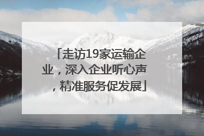 走访19家运输企业，深入企业听心声，精准服务促发展