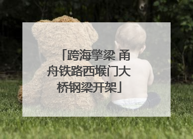 跨海擎梁 甬舟铁路西堠门大桥钢梁开架
