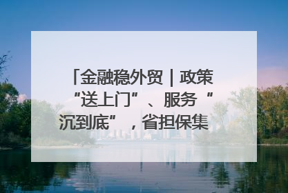 金融稳外贸｜政策“送上门”、服务“沉到底”，省担保集团加力支持外经贸高质量发展