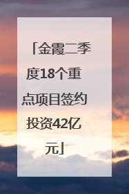 金霞二季度18个重点项目签约投资42亿元