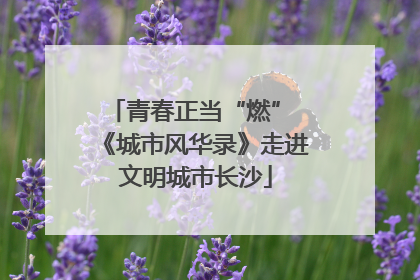 青春正当“燃” 《城市风华录》走进文明城市长沙