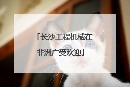 长沙工程机械在非洲广受欢迎