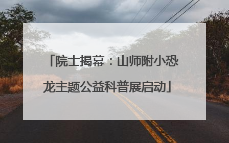 院士揭幕：山师附小恐龙主题公益科普展启动