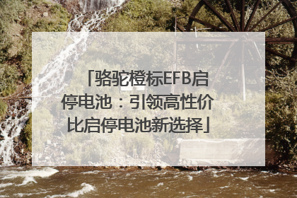 骆驼橙标EFB启停电池：引领高性价比启停电池新选择