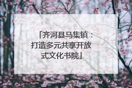 齐河县马集镇：打造多元共享开放式文化书院