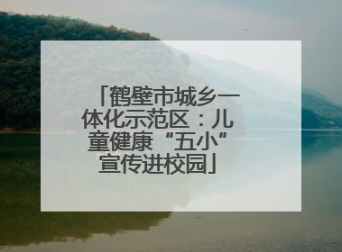 鹤壁市城乡一体化示范区：儿童健康“五小”宣传进校园