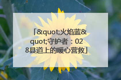 "火焰蓝"守护者：028县道上的暖心营救