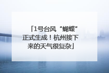 1号台风“蝴蝶”正式生成！杭州接下来的天气很复杂