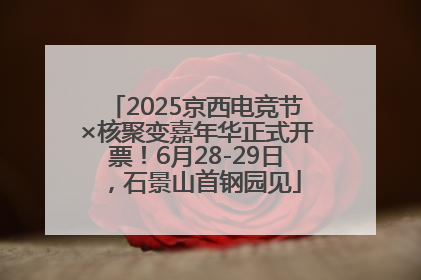 2025京西电竞节×核聚变嘉年华正式开票！6月28-29日，石景山首钢园见