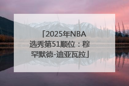 2025年NBA选秀第51顺位：穆罕默德-迪亚瓦拉