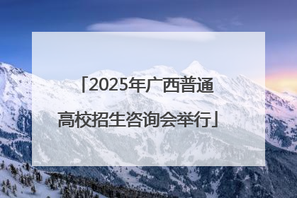 2025年广西普通高校招生咨询会举行