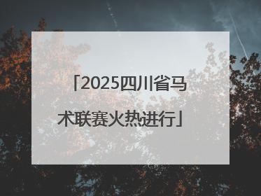2025四川省马术联赛火热进行