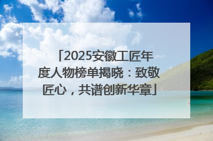 2025安徽工匠年度人物榜单揭晓：致敬匠心，共谱创新华章