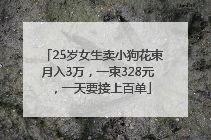 25岁女生卖小狗花束月入3万，一束328元，一天要接上百单
