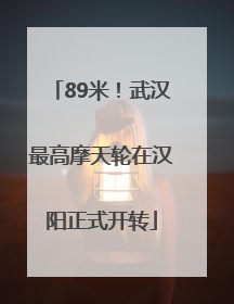 89米！武汉最高摩天轮在汉阳正式开转